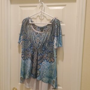 Simply Emma Blue Front Blouse